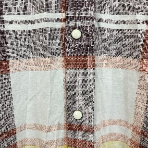 Scully Signature Soft Series Small Western Shirt Pearl Snap Front Plaid Mens - Picture 11 of 13